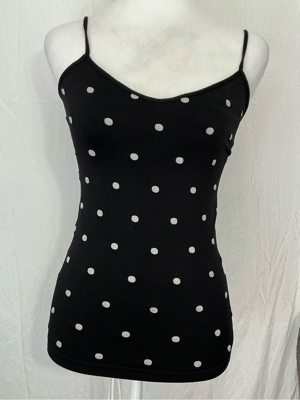 Black Polka Dot Spaghetti Strap Cami